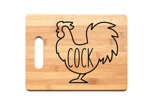 Bamboo Cutting Board - Cock (Rooster)